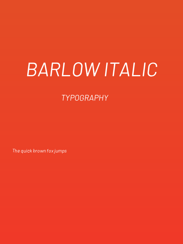 Barlow Italic Poster