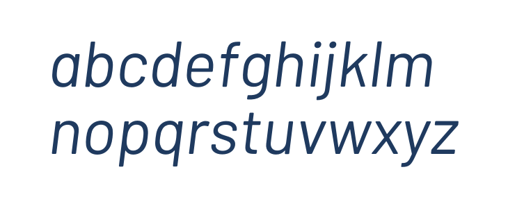 Barlow Italic Lowercase