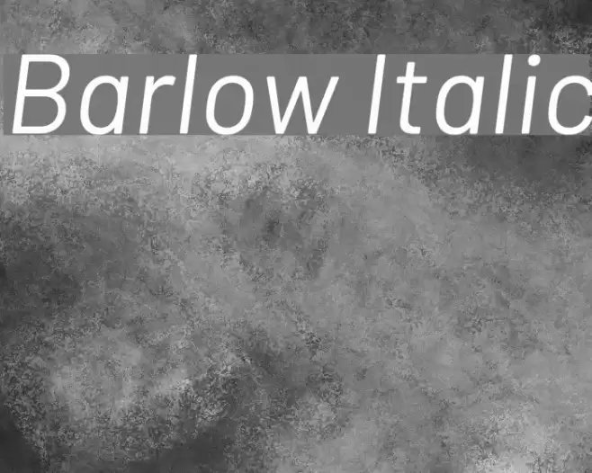 Barlow Italic examples