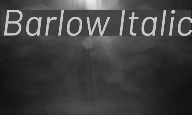Barlow Italic examples