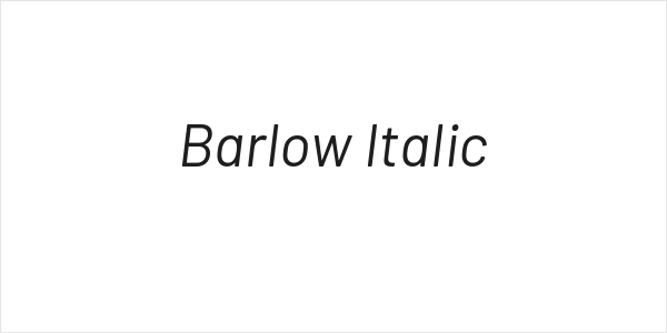 Barlow Italic Logo