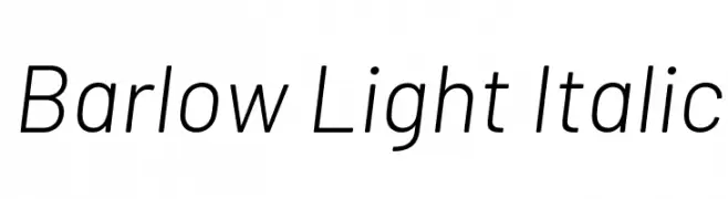Barlow Light Italic  font caratteri gratis