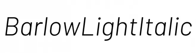 Barlow Light Italic  font caratteri gratis