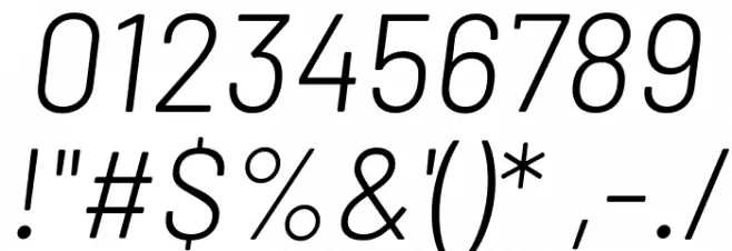 Barlow Light Italic Font OTHER CHARS