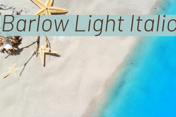 Barlow Light Italic Font examples