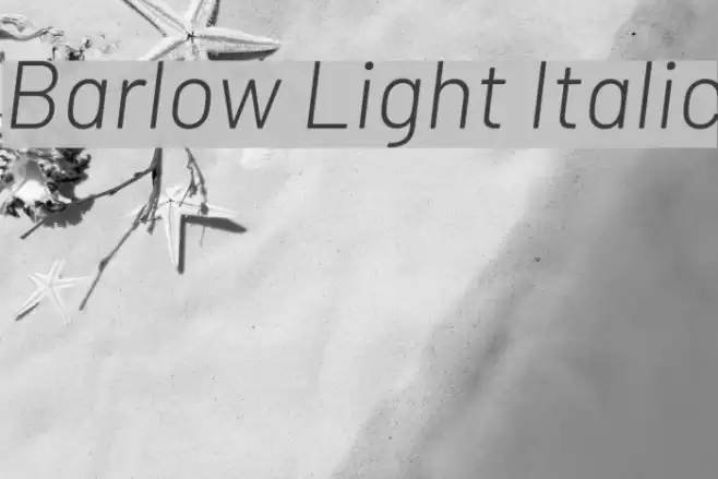 Barlow Light Italic Font examples