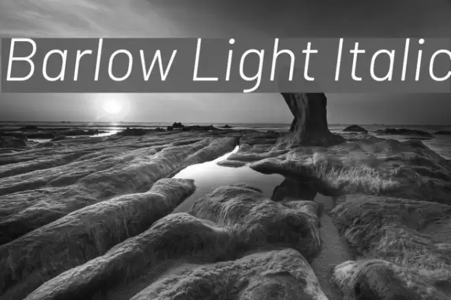 Barlow Light Italic Font examples