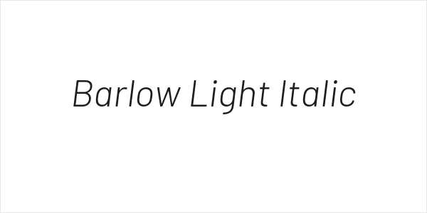 Barlow Light Italic Logo