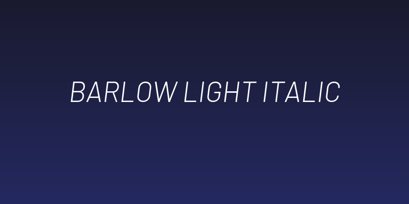 Barlow Light Italic Social Header