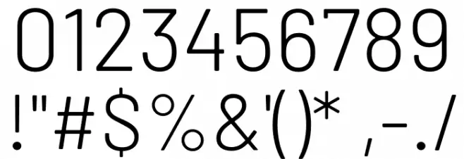 Barlow Light Font OTHER CHARS