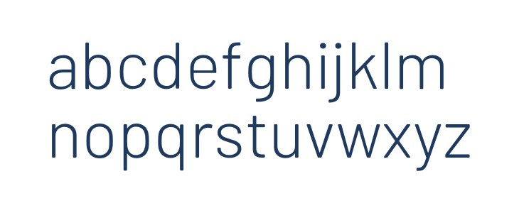 Barlow Light Lowercase