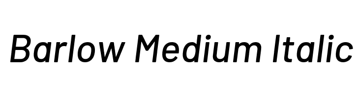 Barlow Medium Italic Font