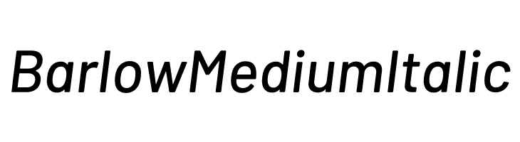 Barlow Medium Italic  baixar fontes gratis