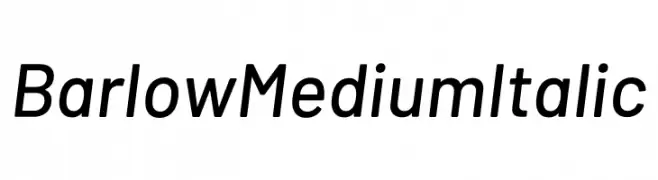 Barlow Medium Italic  Fuentes Gratis Descargar