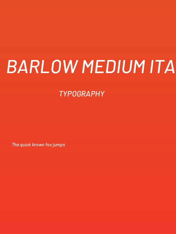 Barlow Medium Italic Poster