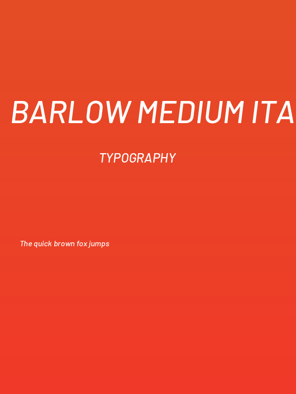 Barlow Medium Italic Poster