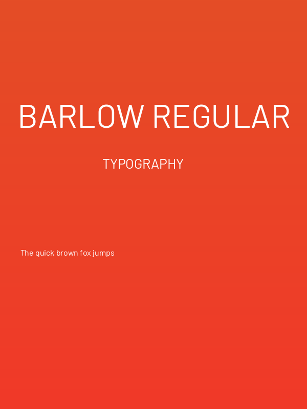 Barlow Regular Poster