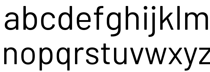 Barlow Regular Font LOWERCASE