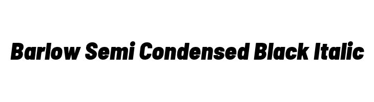 Barlow Semi Condensed Black Italic Font