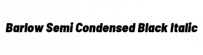 Barlow Semi Condensed Black Italic  Fuentes Gratis Descargar