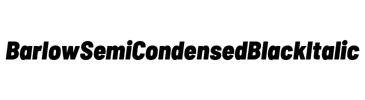 Barlow Semi Condensed Black Italic  免费字体下载