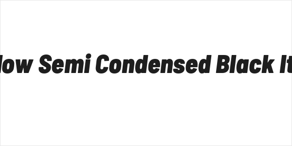 Barlow Semi Condensed Black Italic Logo