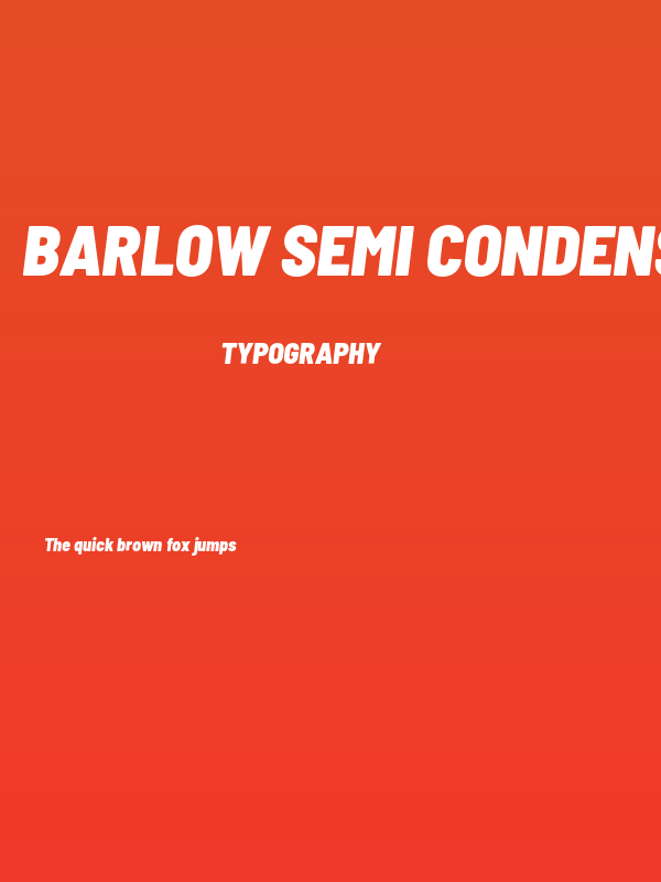 Barlow Semi Condensed Black Italic Poster