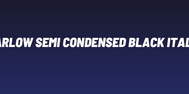 Barlow Semi Condensed Black Italic Social Header