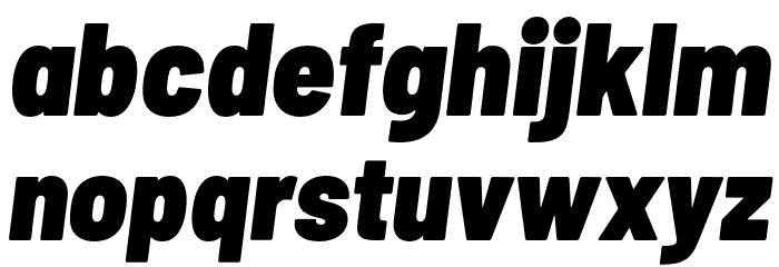Barlow Semi Condensed Black Italic Font LOWERCASE