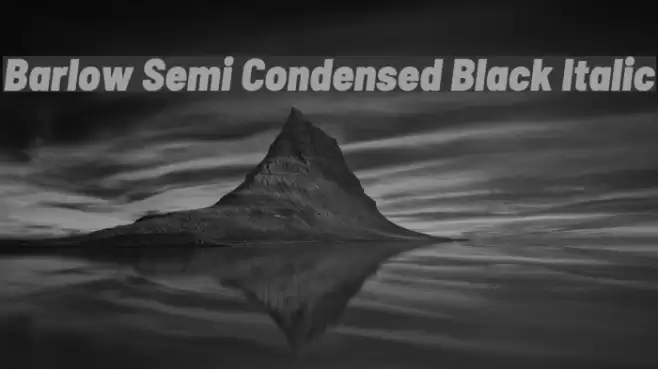 Barlow Semi Condensed Black Italic Font examples
