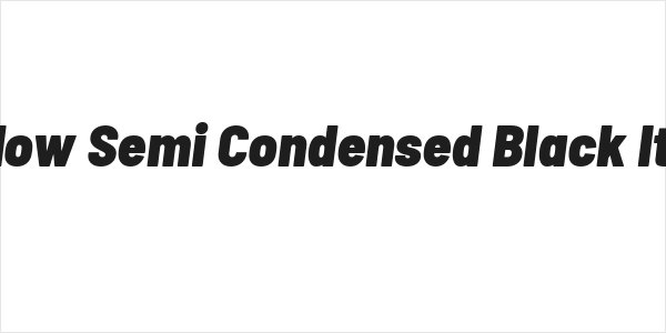 Barlow Semi Condensed Black Italic Logo