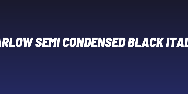 Barlow Semi Condensed Black Italic Social Header