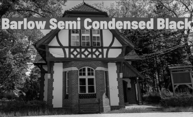 Barlow Semi Condensed Black Font examples