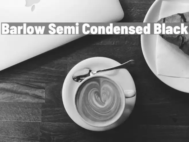 Barlow Semi Condensed Black Font examples