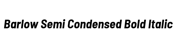 Barlow Semi Condensed Bold Italic  フリーフォントのダウンロード