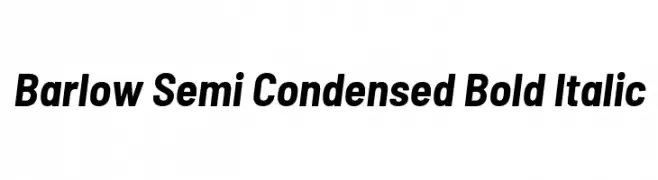Barlow Semi Condensed Bold Italic  Fuentes Gratis Descargar