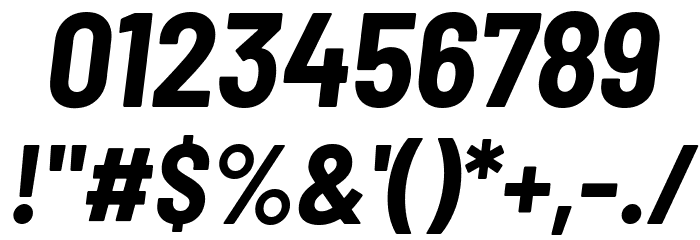 Barlow Semi Condensed Bold Italic Font OTHER CHARS