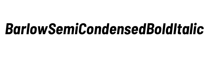Barlow Semi Condensed Bold Italic  Descarca Fonturi Gratis
