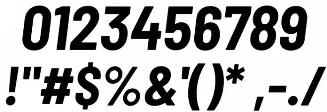 Barlow Semi Condensed Bold Italic Font OTHER CHARS