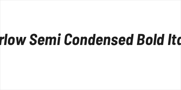 Barlow Semi Condensed Bold Italic Logo