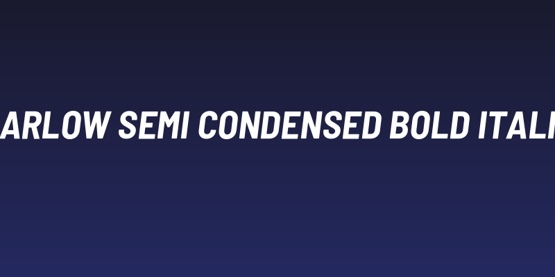 Barlow Semi Condensed Bold Italic Social Header