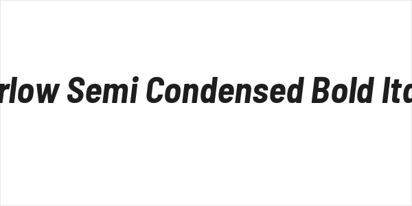 Barlow Semi Condensed Bold Italic Logo