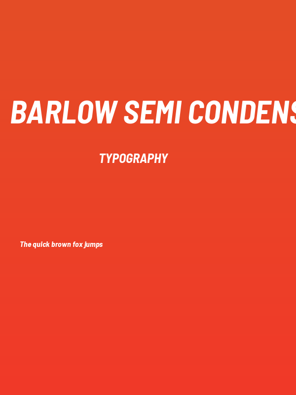 Barlow Semi Condensed Bold Italic Poster