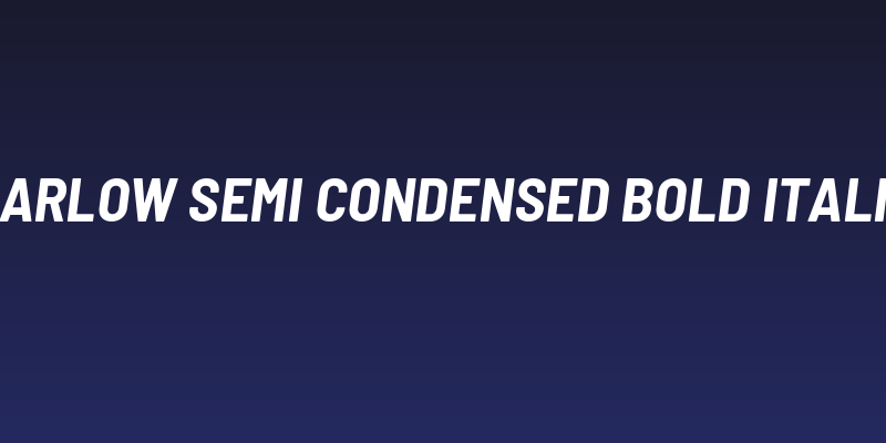 Barlow Semi Condensed Bold Italic Social Header