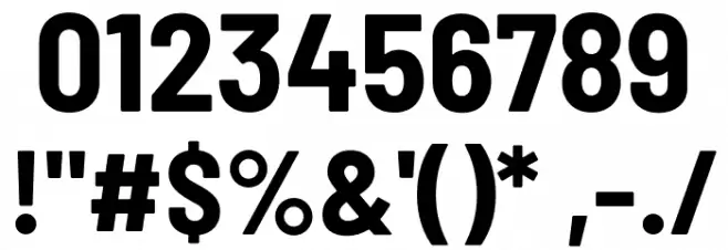 Barlow Semi Condensed Bold Font OTHER CHARS
