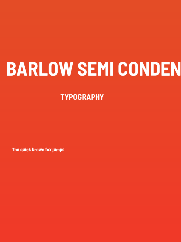 Barlow Semi Condensed Bold Poster