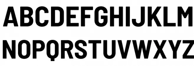 Barlow Semi Condensed Bold Schriftart Groß