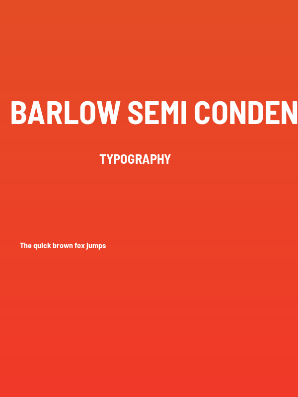 Barlow Semi Condensed Bold Poster