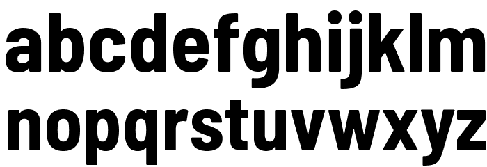 Barlow Semi Condensed Bold Font LOWERCASE
