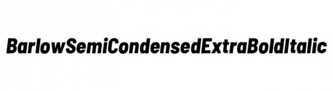 Barlow Semi Condensed ExtraBold Italic  Frei Schriftart Herunterladen